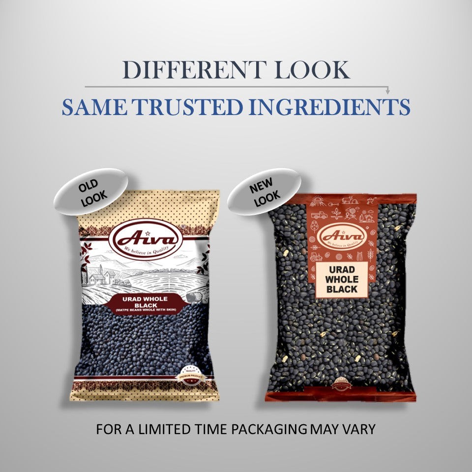 Aiva Urad Whole Black (Black Gram Whole) 40 LB Bulk