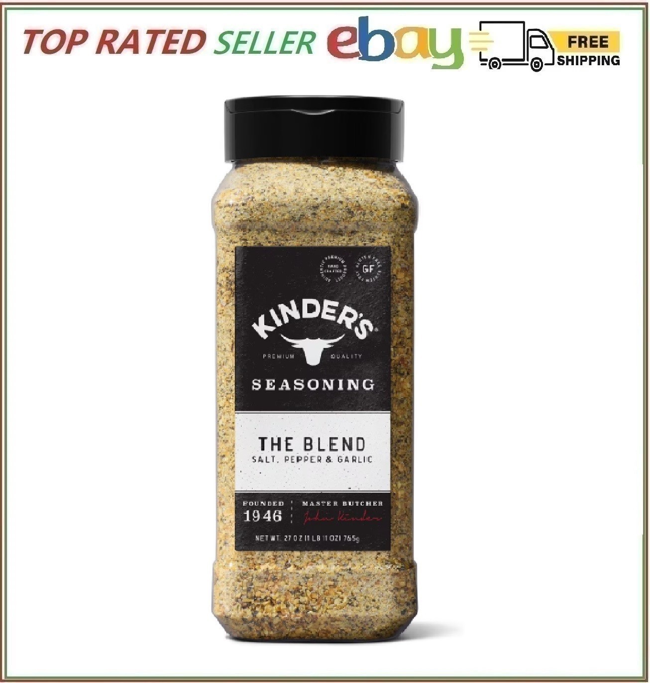 Kinder’s The Blend Seasoning Salt, Pepper and Garlic, 27 oz.