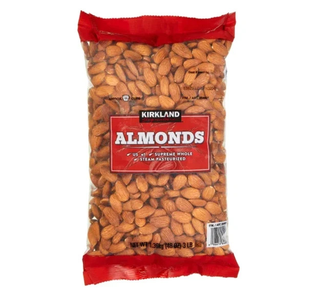 Kirkland Signature Supreme Whole Almonds 3 lbs Premium Raw Nuts Bulk Free Ship