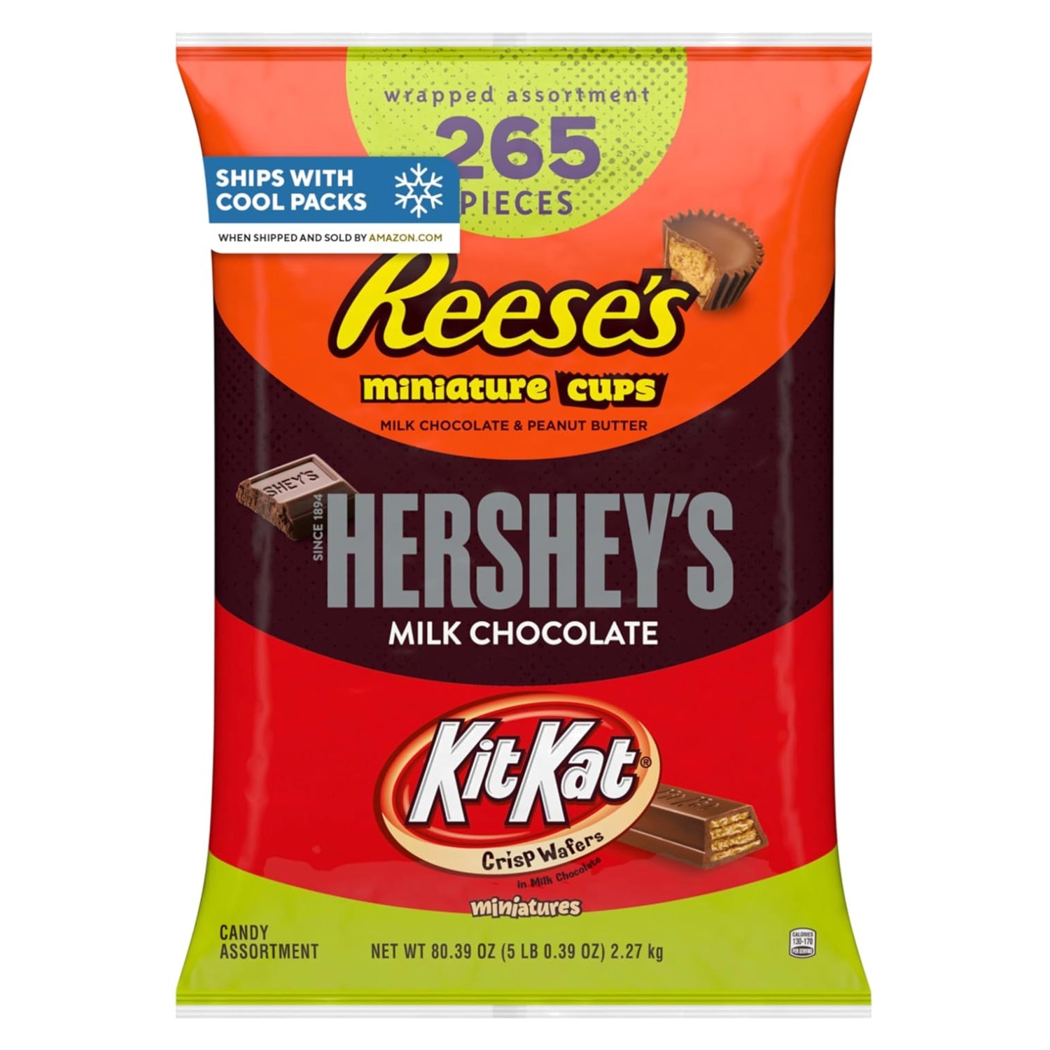 Assorted Milk Chocolate Candy Variety Bag, 265 Pieces