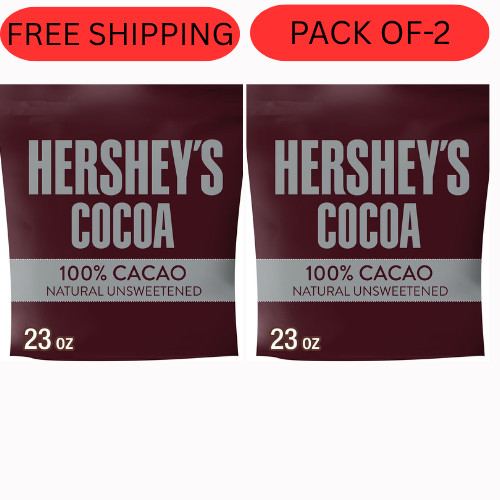 Hershey’s Cocoa 100% Cacao Natural Unsweetened 23 oz (Pack of 2) Baking Chocolat