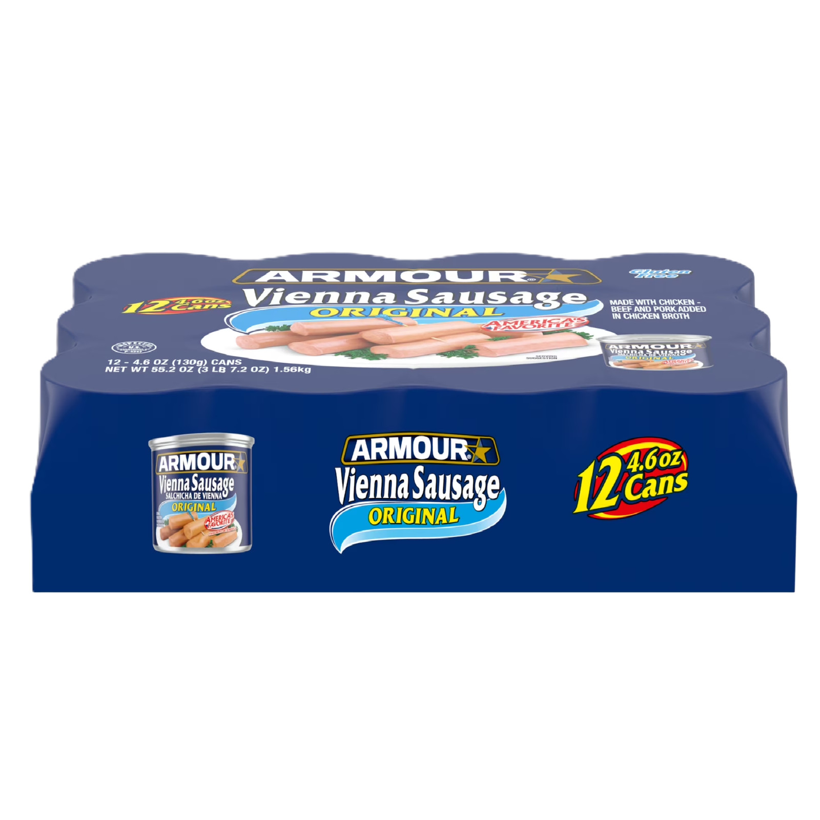 (12 Cans) Armour Original Vienna Sausage 4.6 oz