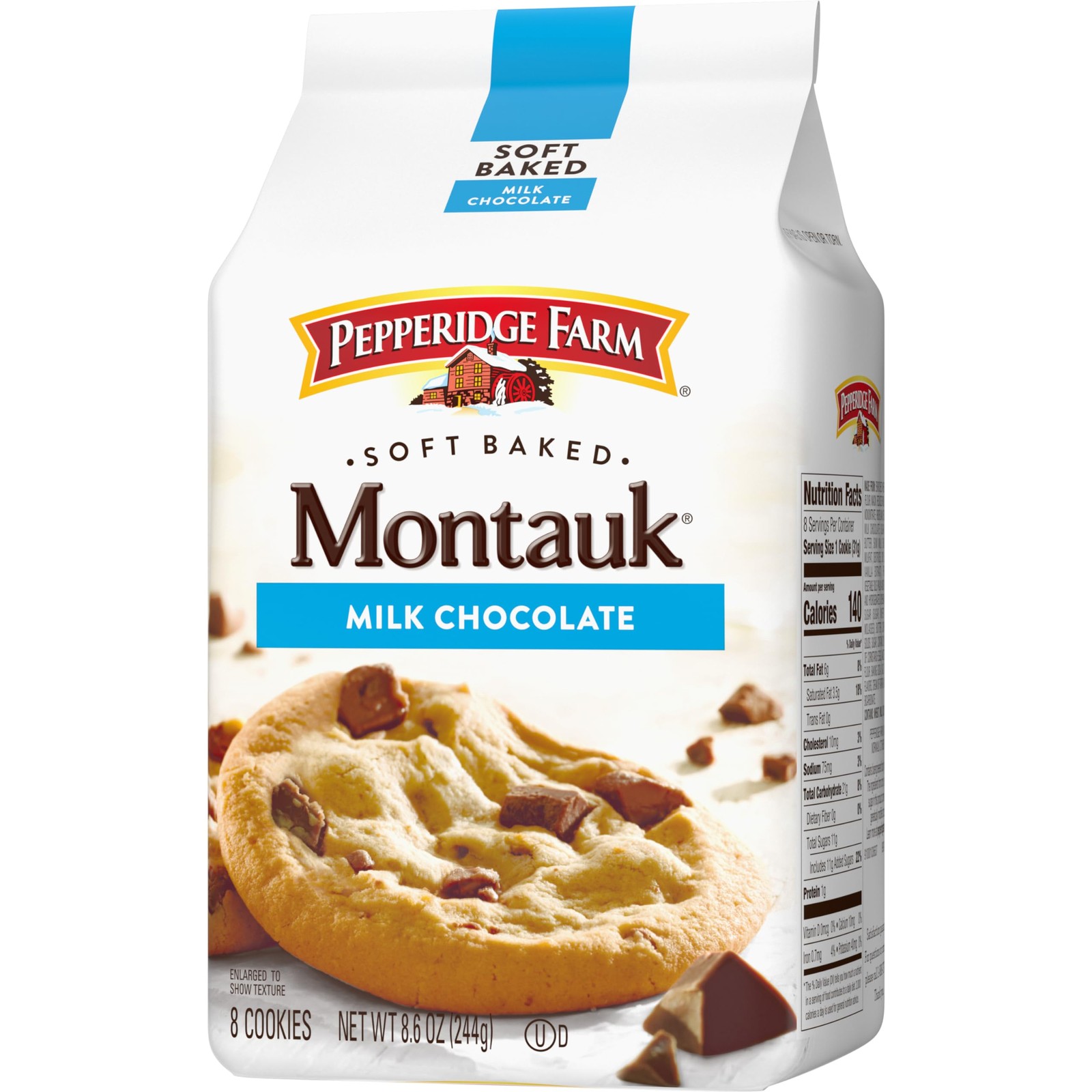 Pepperidge Farm Montauk Soft Baked Milk 8.6 Ounce (Pack of 1), Chocolate