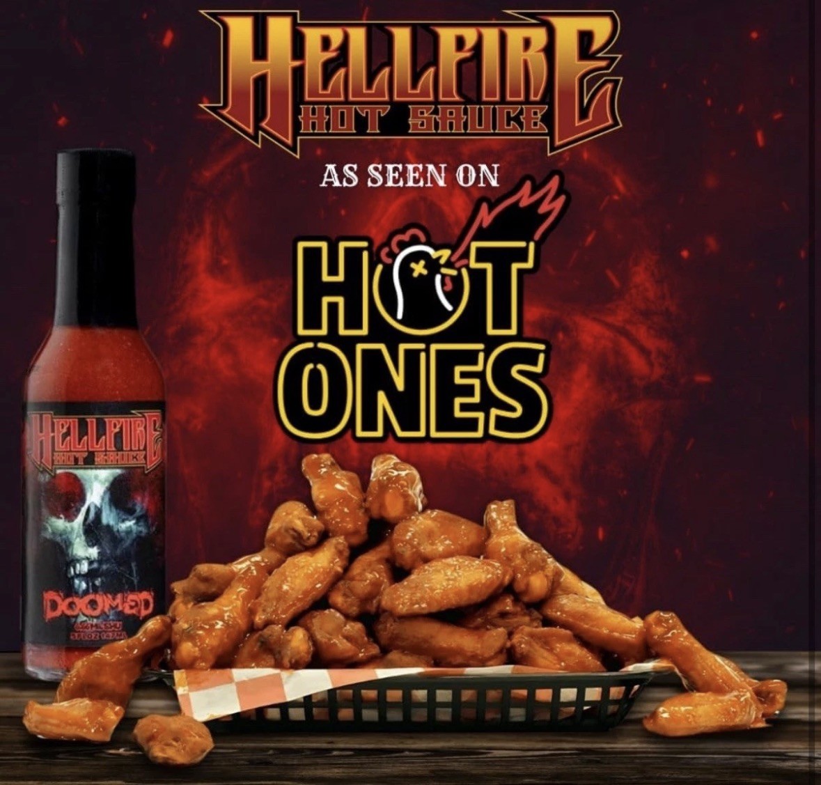 Hellfire Doomed Hot Sauce, Hottest Sauce in the World, Spiked with 6.66 Million