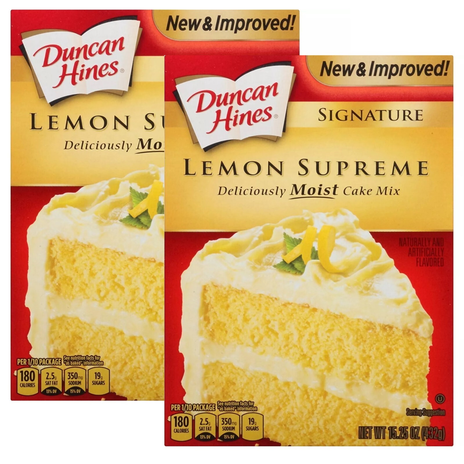 Duncan Hines Signature Lemon Supreme Cake Mix Muffin 15.25oz (2 pack) DEC 2026