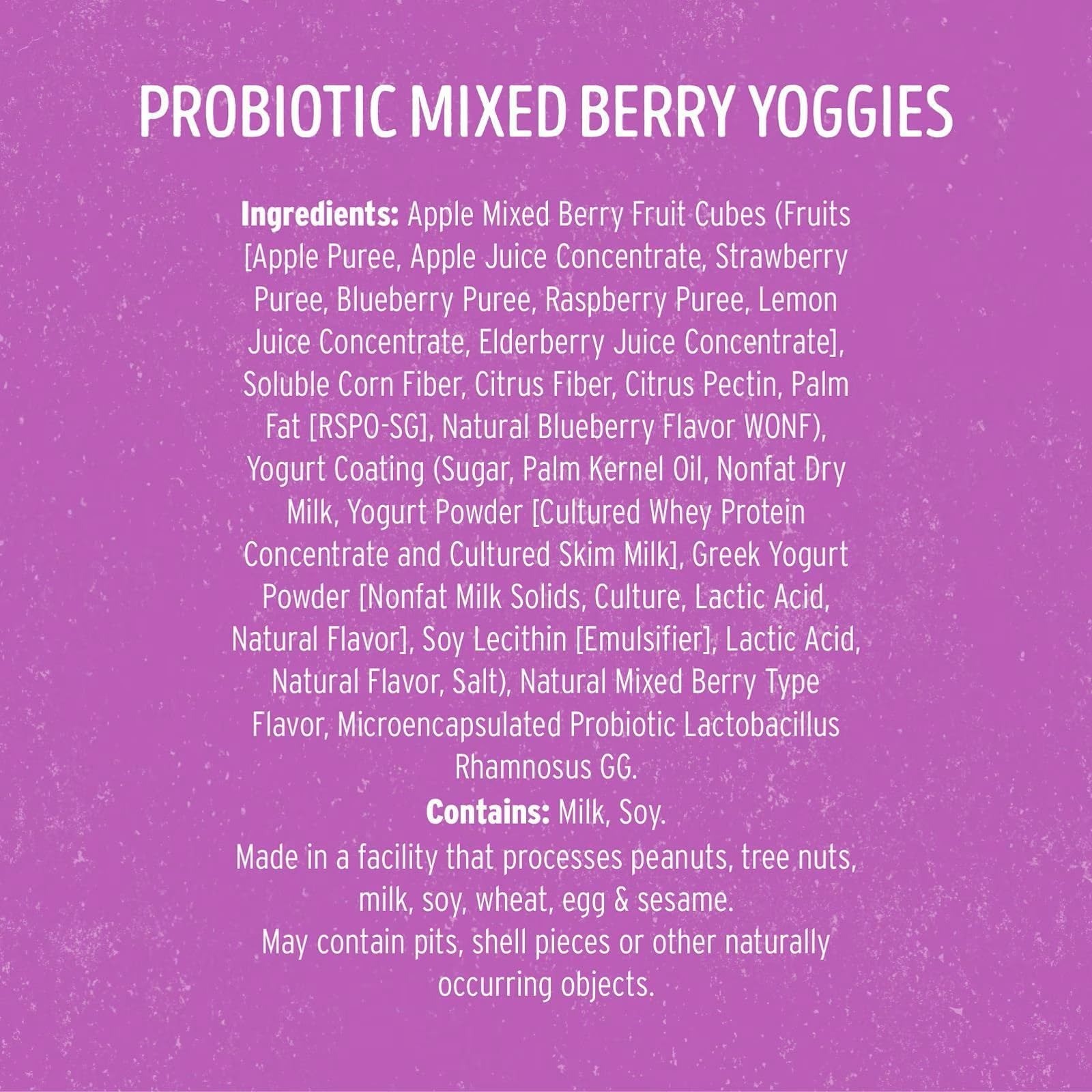 Nature’s Garden Probiotic Mixed Berry Yoggies – Yogurt Covered Fruit Snack