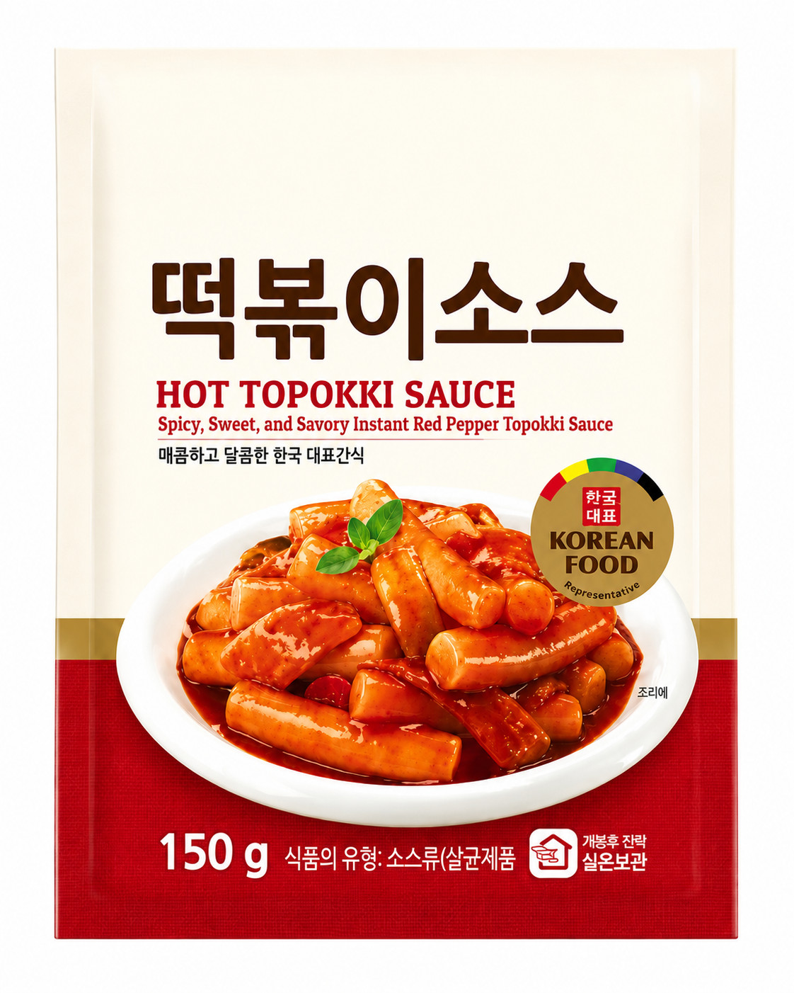Korean Tteokbokki Sauce 150g Sweet Spicy Topokki Sauce K-Food Ramen