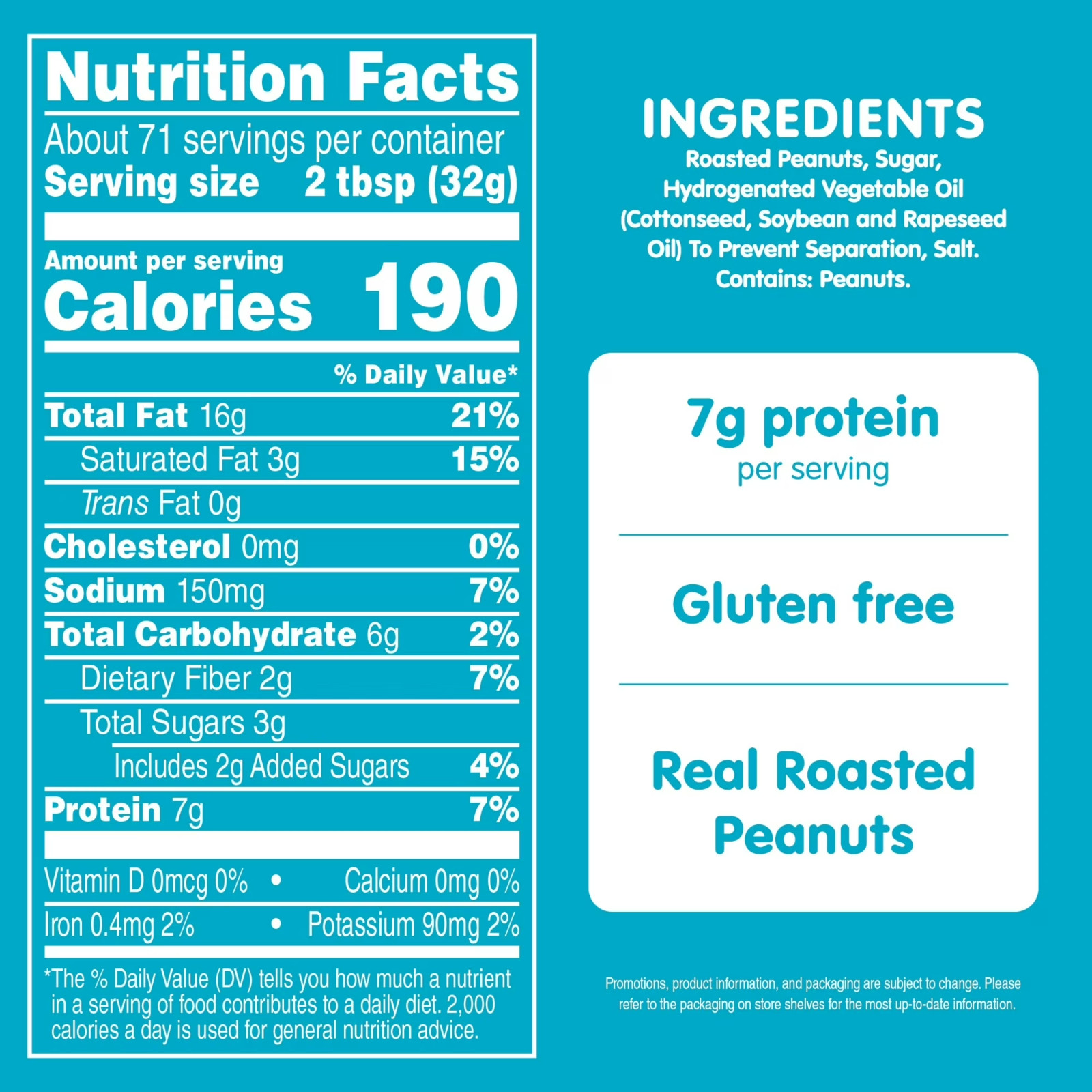 SKIPPY Peanut Butter, Creamy, 7 g Protein Per Serving, Shelf-Stable, 80 oz