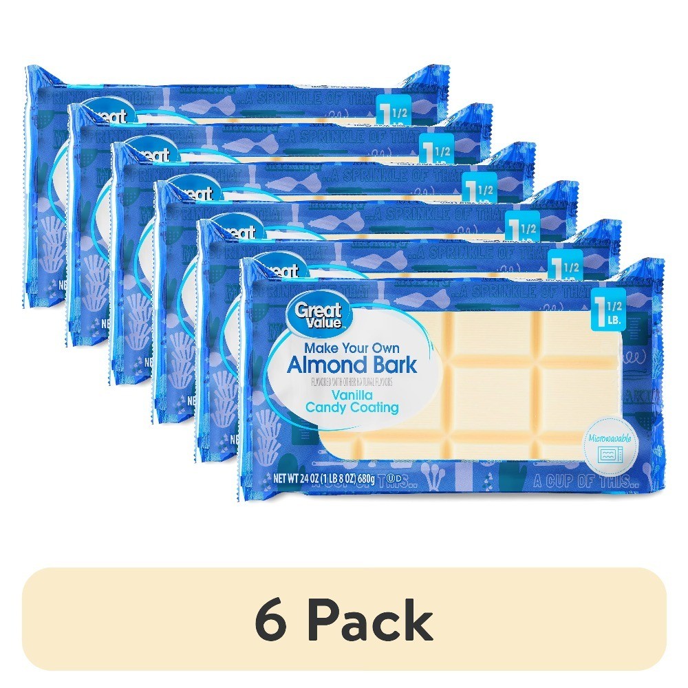 (6 pack) Almond Bark, Vanilla, 24 oz Bar