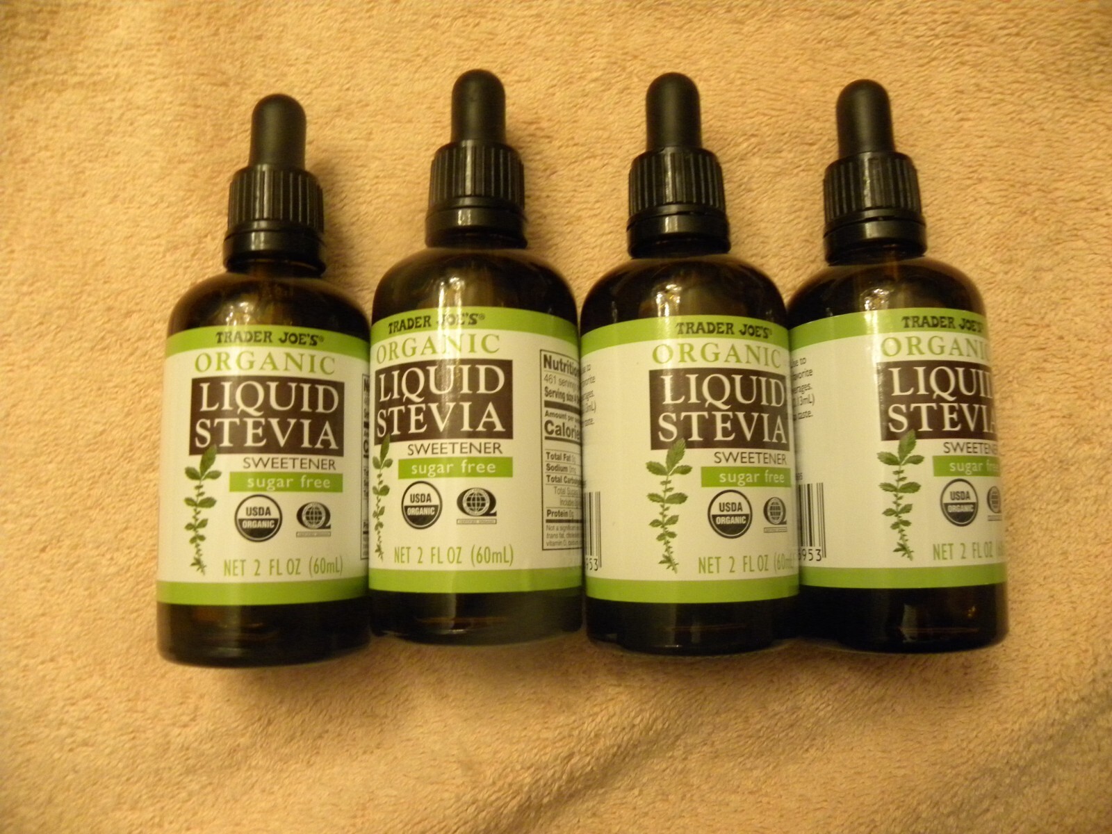 4 x Trader Joe’s Organic Liquid Stevia 2fl oz Calorie Free Vegan