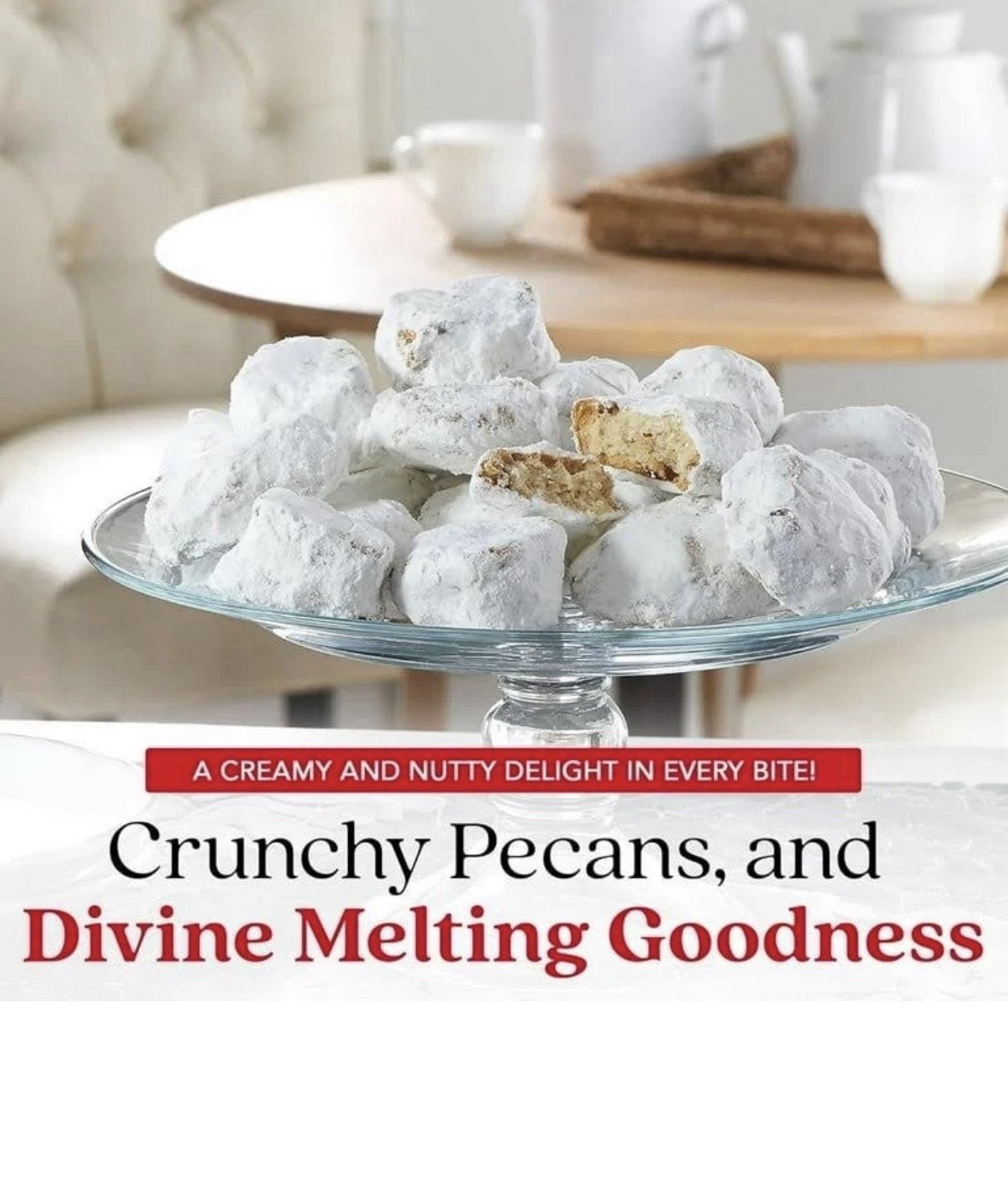 David’S Cookies Butter Pecan Meltaways Melt-In-Your-Mouth Cookies 32oz/907g