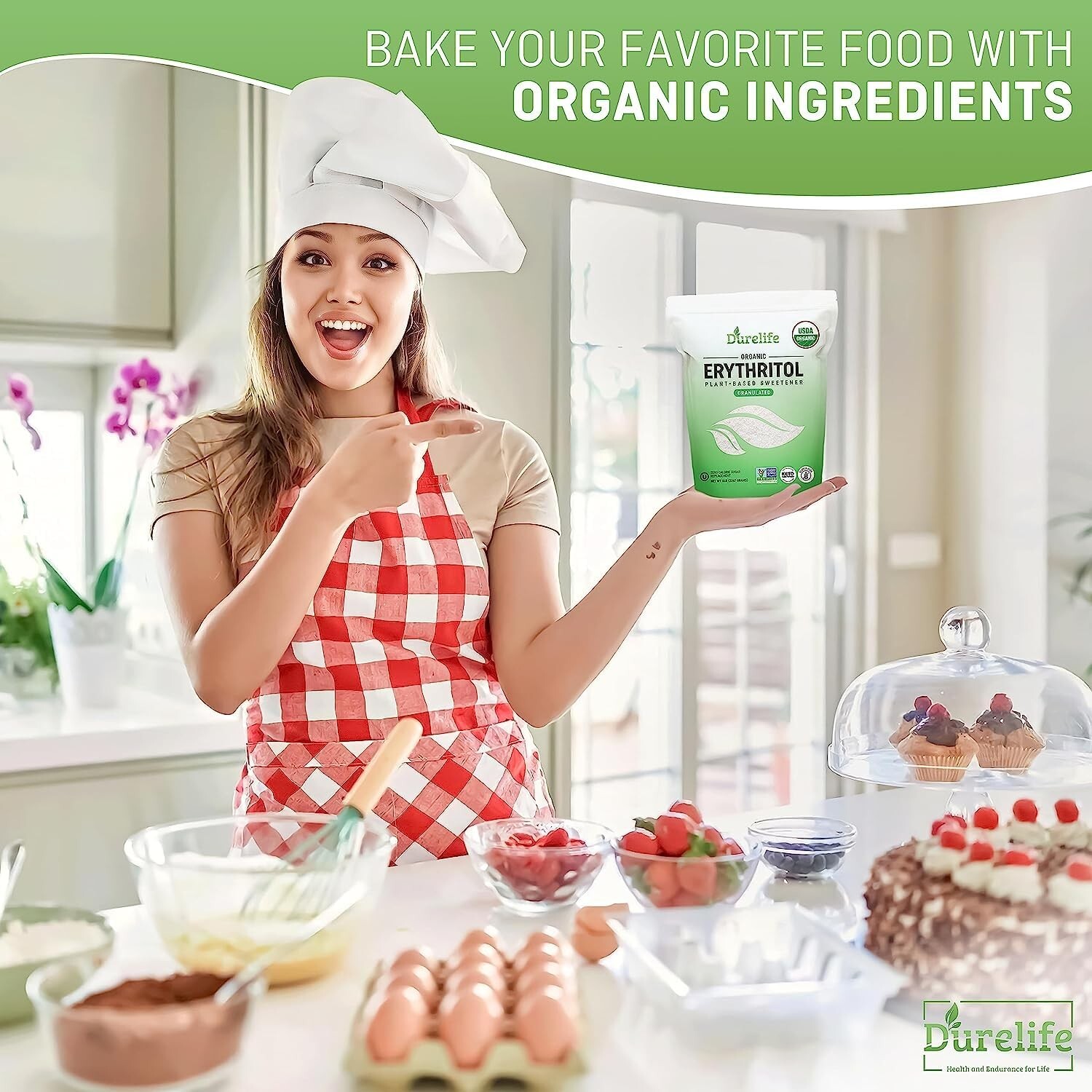 Durelife USDA Organic Erythritol Sweetener 5 lb