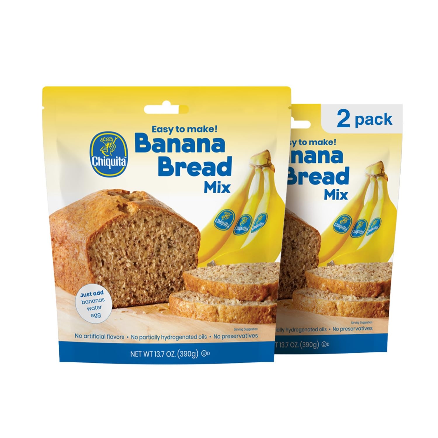 Chiquita™ Banana Bread and Muffin Mix – Moist, 13.7 Ounce (Pack of 2)