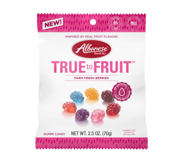 Albanese True To Fruit Farm Fresh Berries Gummy Bears Candy Gluten-Free
