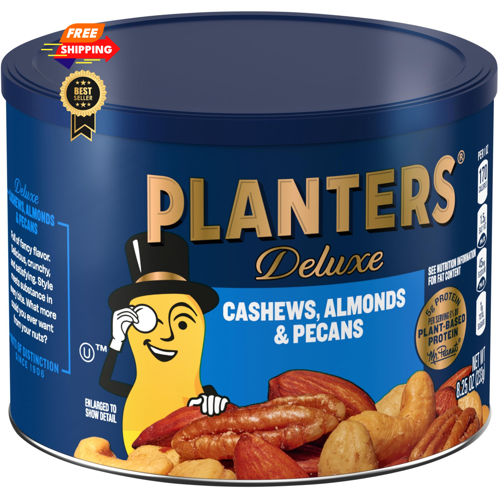 Planters Select Cashews (Almonds & Pecans Nut 8.25 Ounce (Pack of 1), Blue
