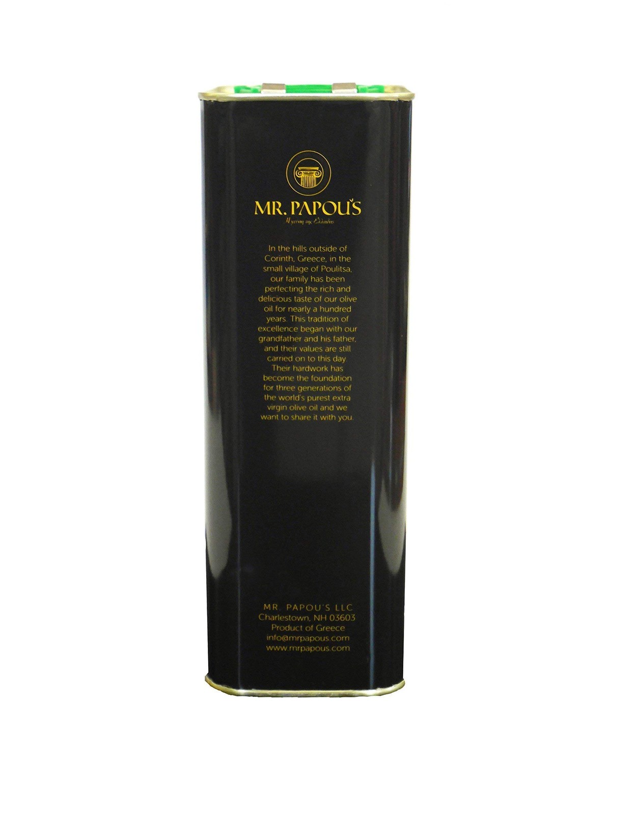 Mr. Papou’s | Extra Virgin Olive Oil | First Cold Pressed | Family Owned 3 Liter