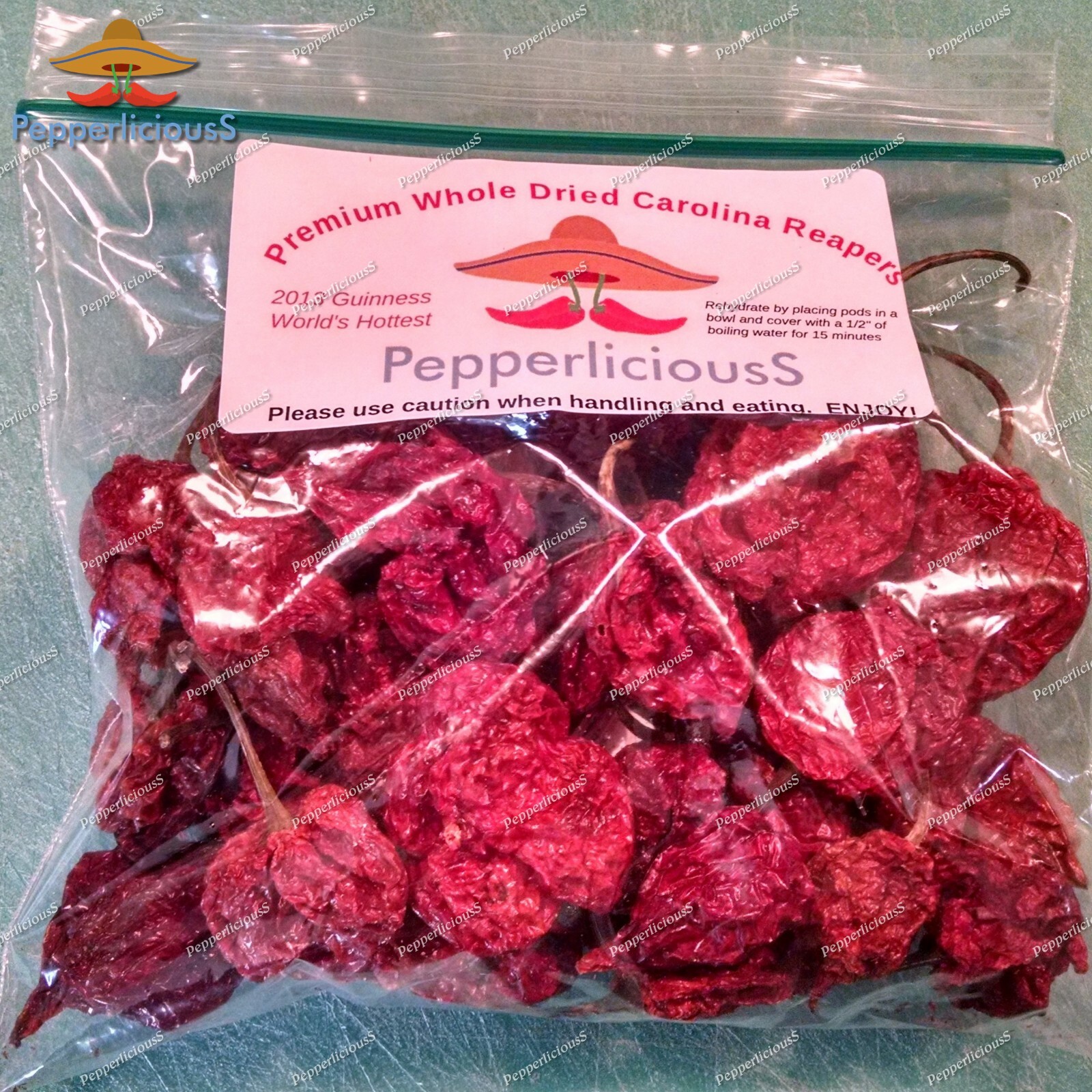 30 DRIED CAROLINA REAPER Pods – WORLDS HOTTEST CHILE PEPPER – Super Hot Quality