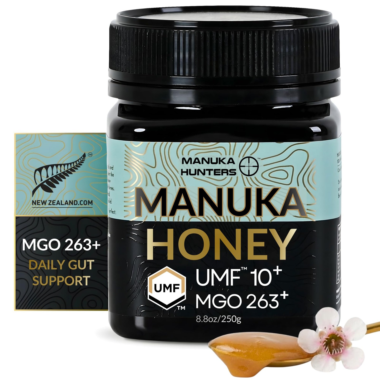 New Zealand Manuka Honey UMF 10 Plus MGO 263 Pure Natural Sweetener 250g Jar
