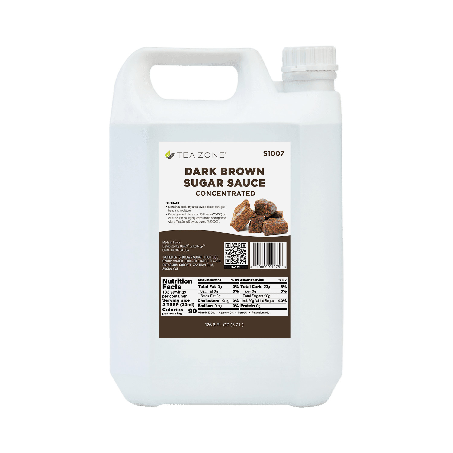 Tea Zone Concentrated Dark Brown Sugar Sauce – Bottle (3.7 L), S1007