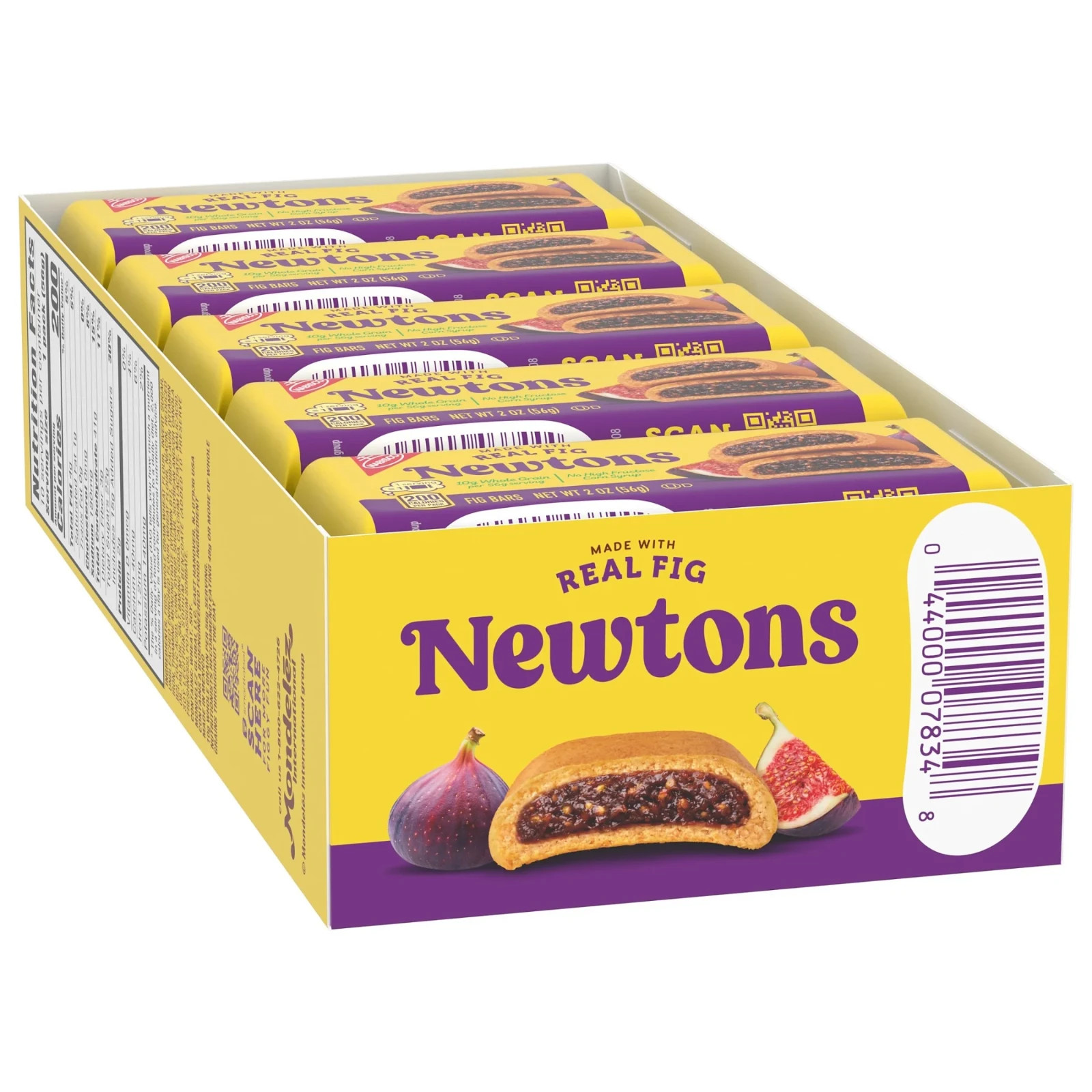 Newtons Fig Bars Soft Fruit Chewy Cookies – 10 Snack Packs (2 Cookies per Pack)