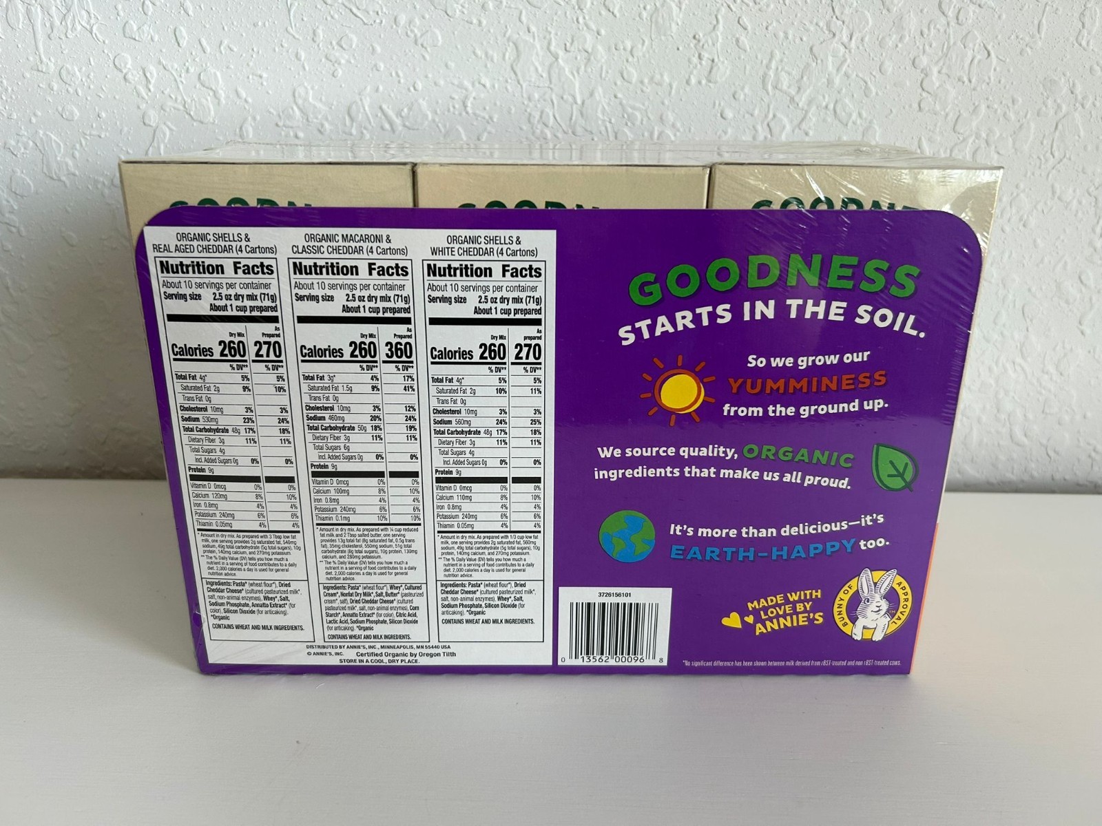 Annie’s Organic VARIETY Mac & Cheese 12 PACK Includes 4 Boxes Each of 3 Flavors
