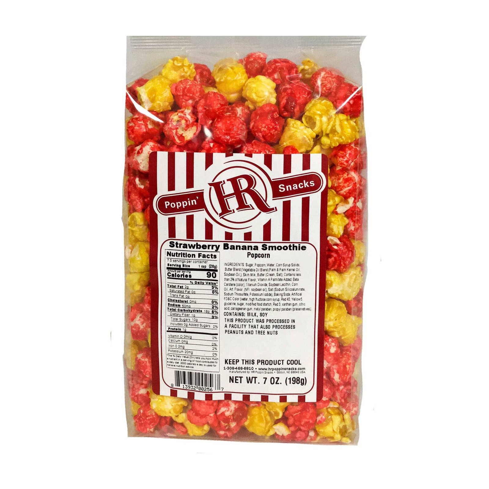 Strawberry Banana Smoothie Popcorn | 7 oz | Pack of 2 | HR Poppin’ Snacks