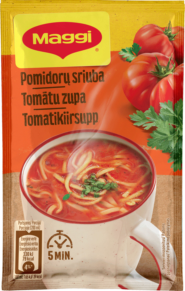 MAGGI INSTANT SOUP BUNDLE Chicken Mushroom Tomato Flavor Variety (8 Servings)