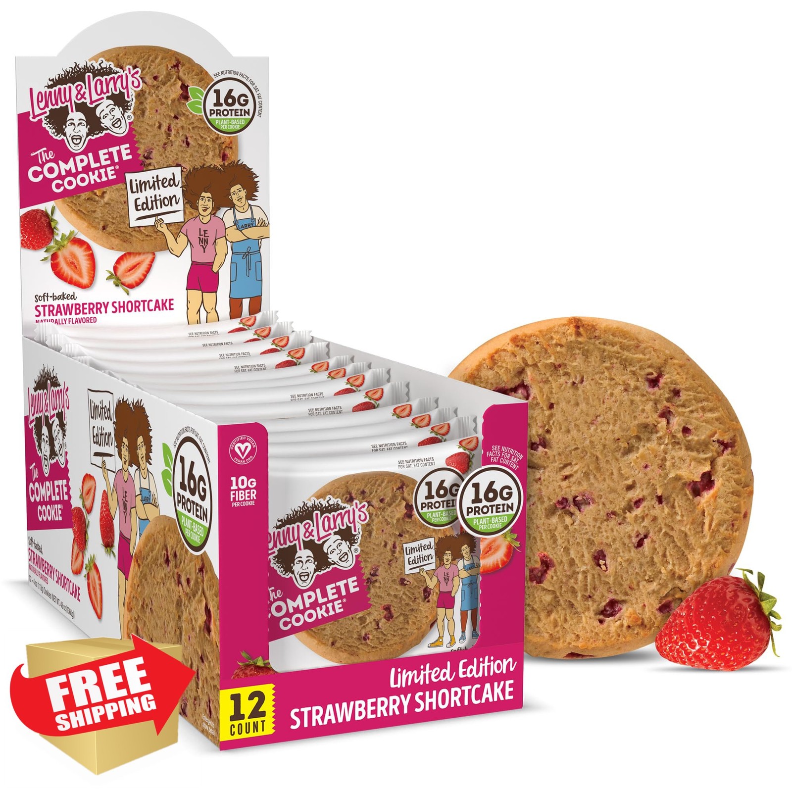 Lenny and Larry’s Cookie Strawberry Shortcake 12 Pack