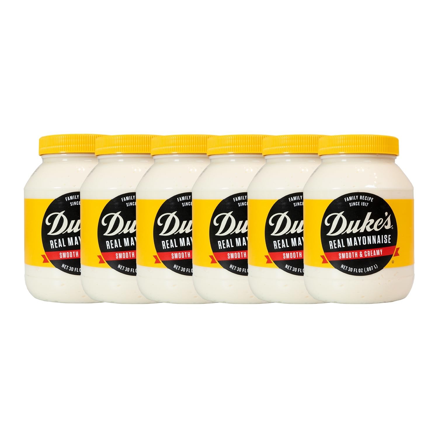 Duke’s Real Mayonnaise Jar – Smooth & Creamy Taste, 30 Ounce Pack of 6