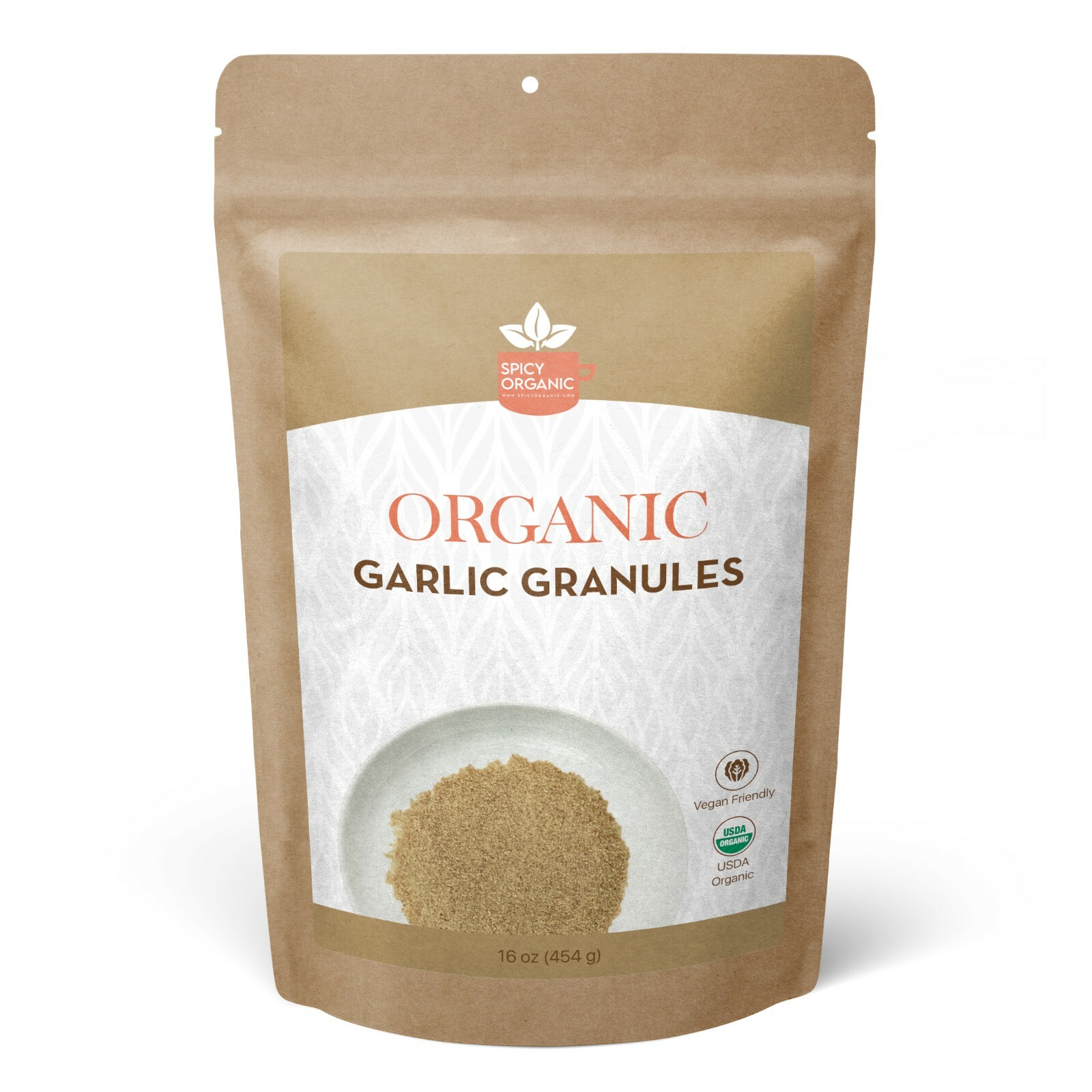 Organic Garlic Granules – NON GMO Granulated Garlic -16 OZ