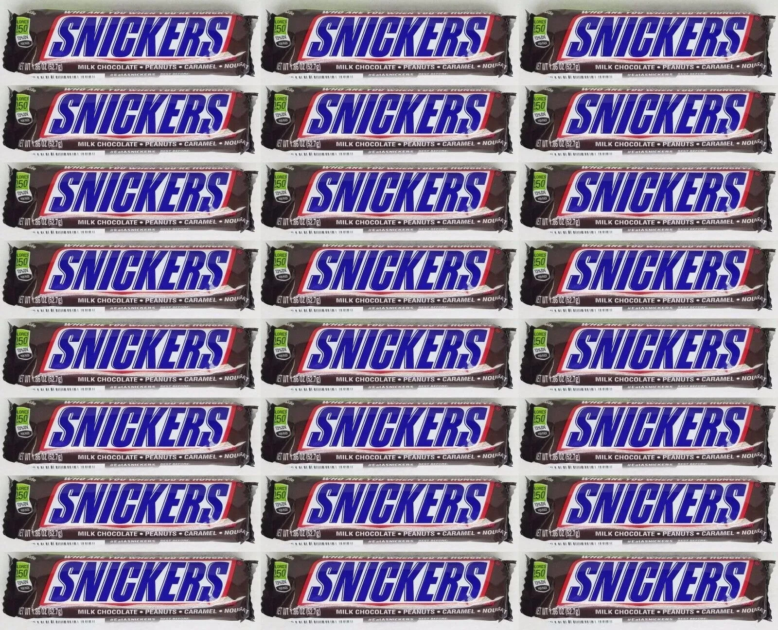 24 SNICKERS BARS CHOCOLATE PEANUTS exp March 2025
