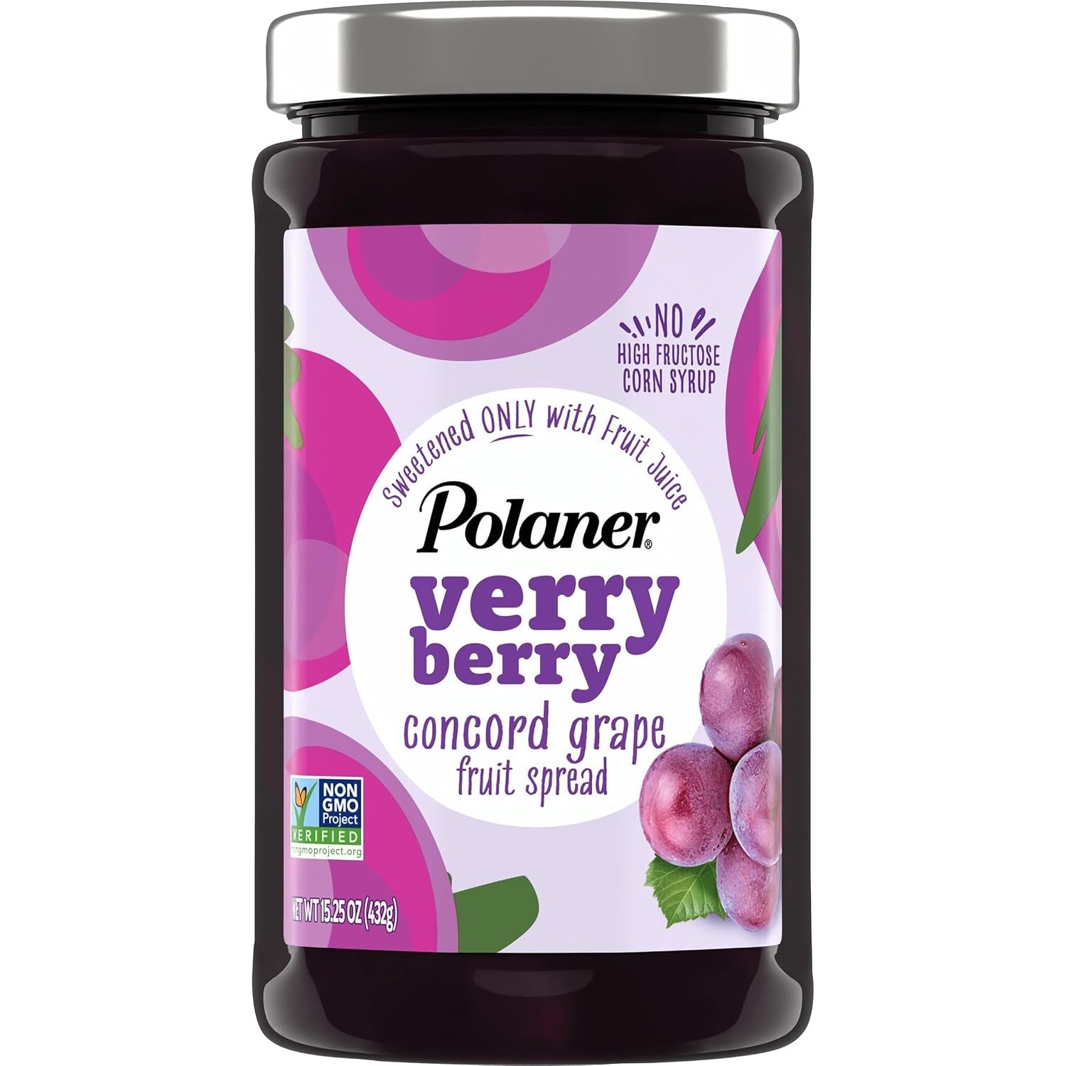 Very Berry Fruit Spread Concord Grape 15.25 oz Jam Preserve Spread