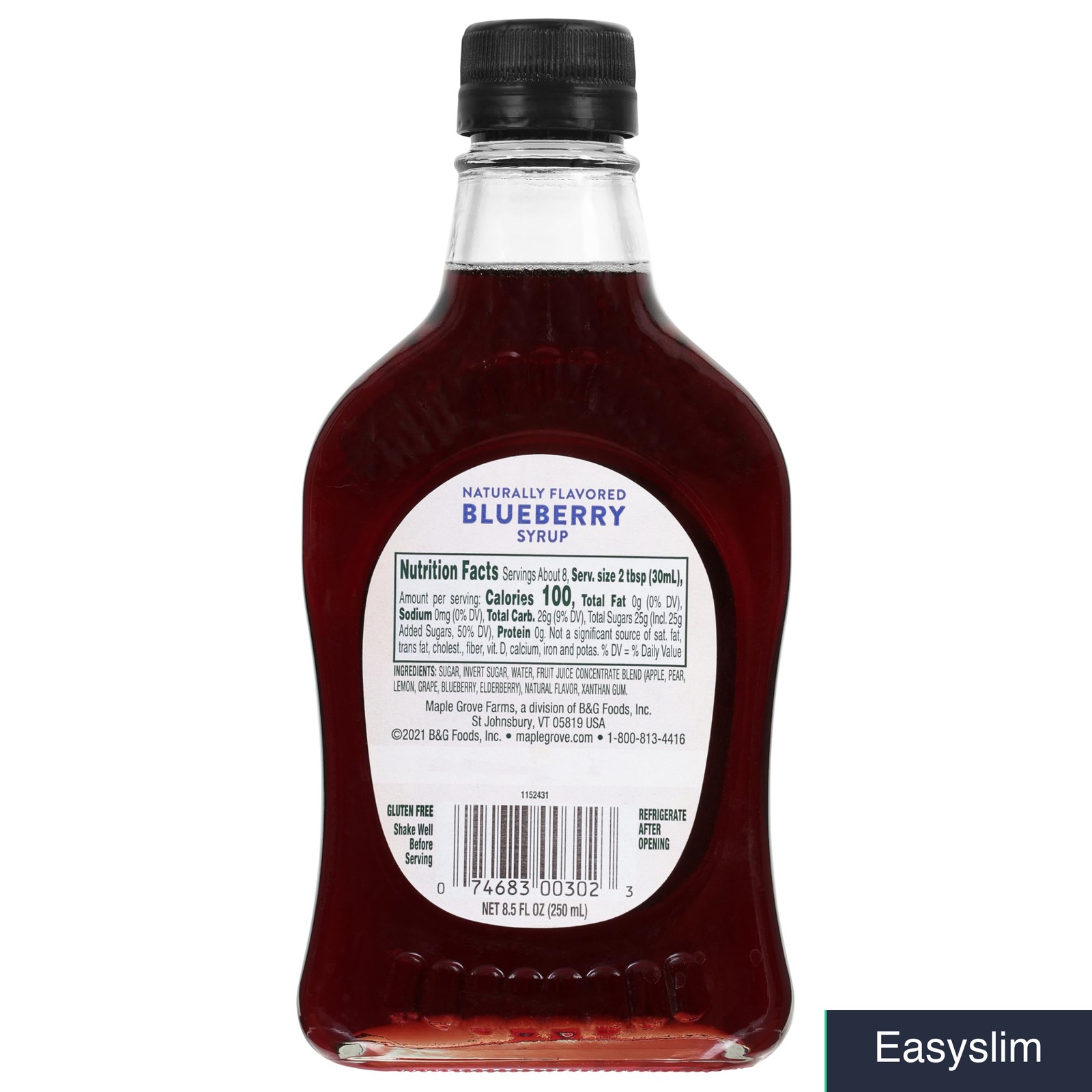 Blueberry Fruit Flavored Syrup 8.5 Fl Oz Pancake Topping Dessert