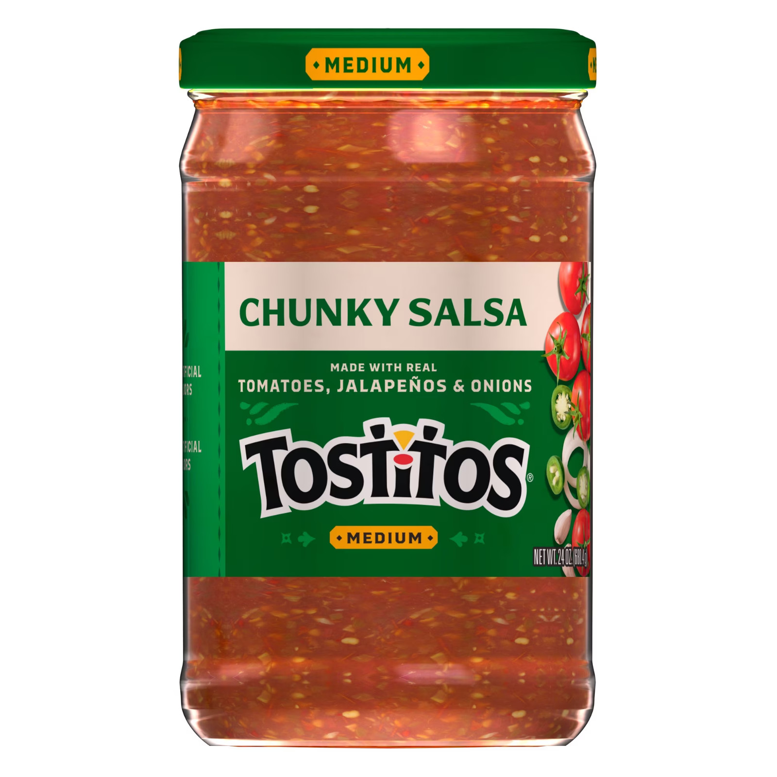 Tostitos Medium Chunky Salsa, No Artificial Colors, No Artificial Flavors, 24 oz