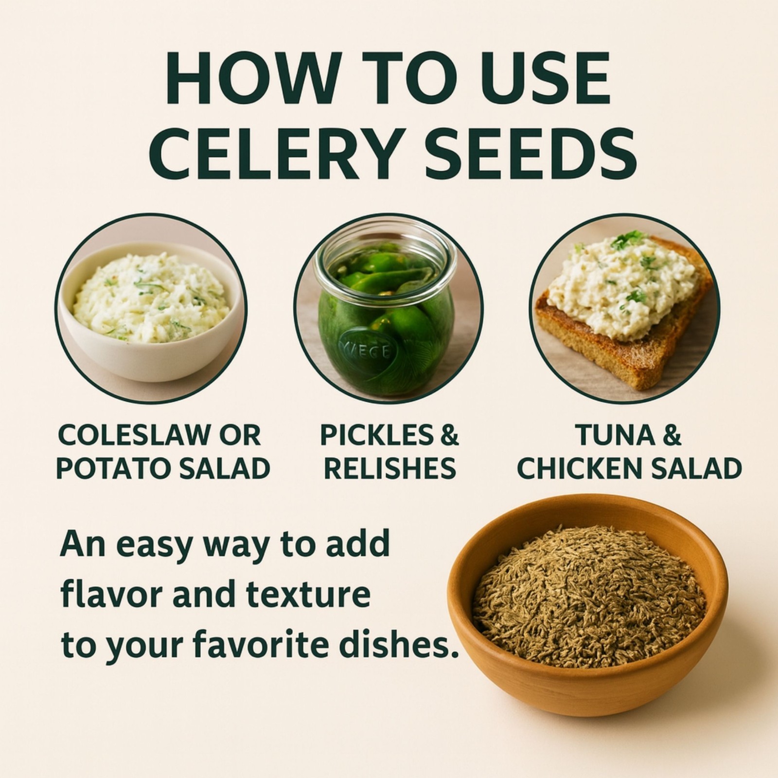 Whole Celery Seeds – Apium graveolens – 2 LBS All-Natural Spice for Cooking
