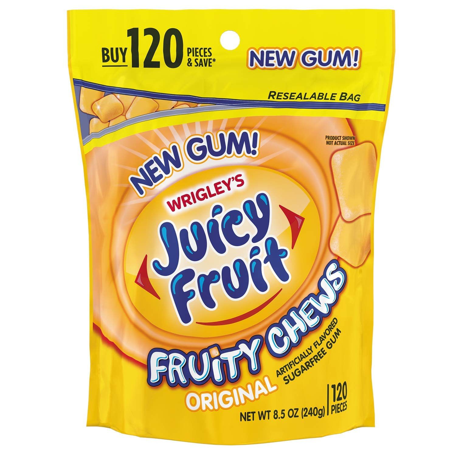 Fruity Chews Sugarfree Chewing Gum, 120 Pieces – PACK of 3