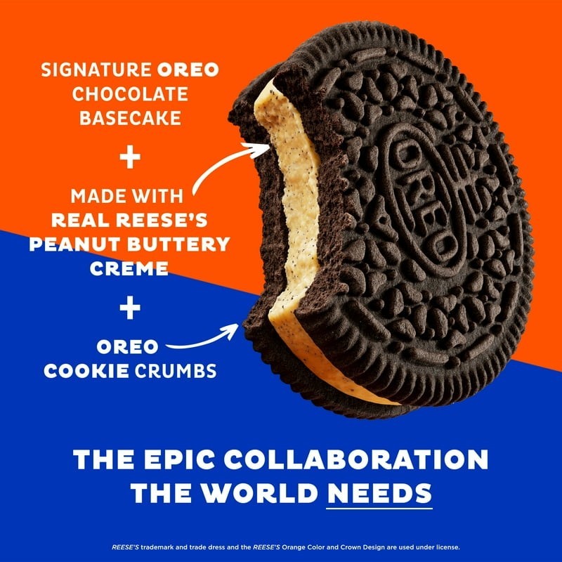 OREO REESE’S Peanut Buttery Creme Chocolate Sandwich Cookies, 12.35 Ounce