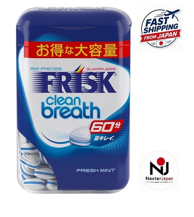 FRISK Clean Breath Bottle Fresh Mint 105g 150 Tablets Sugar Free Japan
