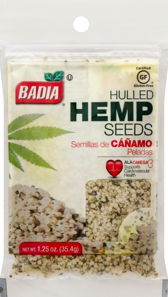 Badia® Hulled Hemp Seeds 1.25 Oz (2 Pack) High in Fiber Protein and Omega 3