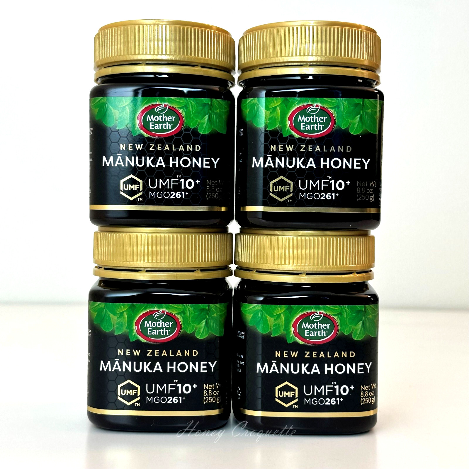 4 Pack Mother Earth New Zealand Manuka Honey UMF 10+ 8.8 oz Each Exp 2029