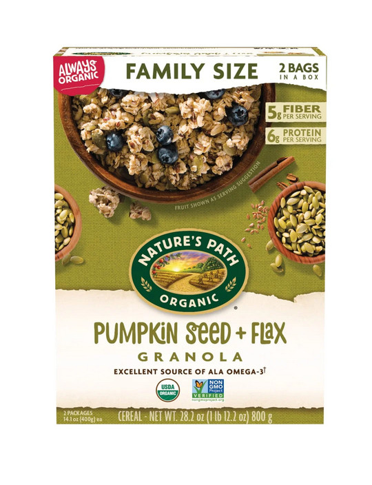 Nature’s Path Organic Granola Pumpkin Seed + Flax Ready to Eat, 28.2 oz Box