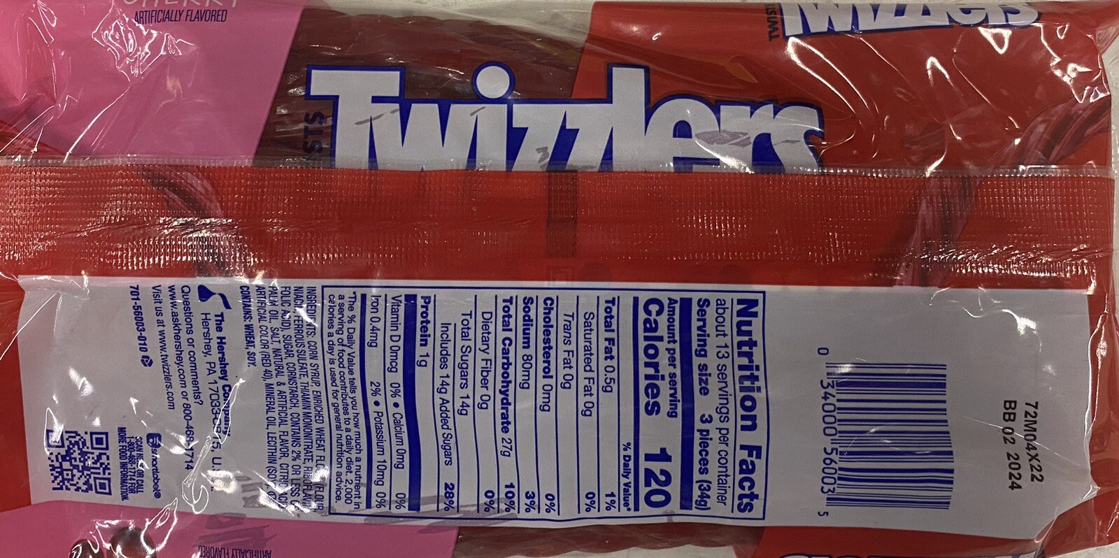 10x TWIZZLERS Twists CHERRY Licorice 16 oz Bag 1 LB – 10 PACK