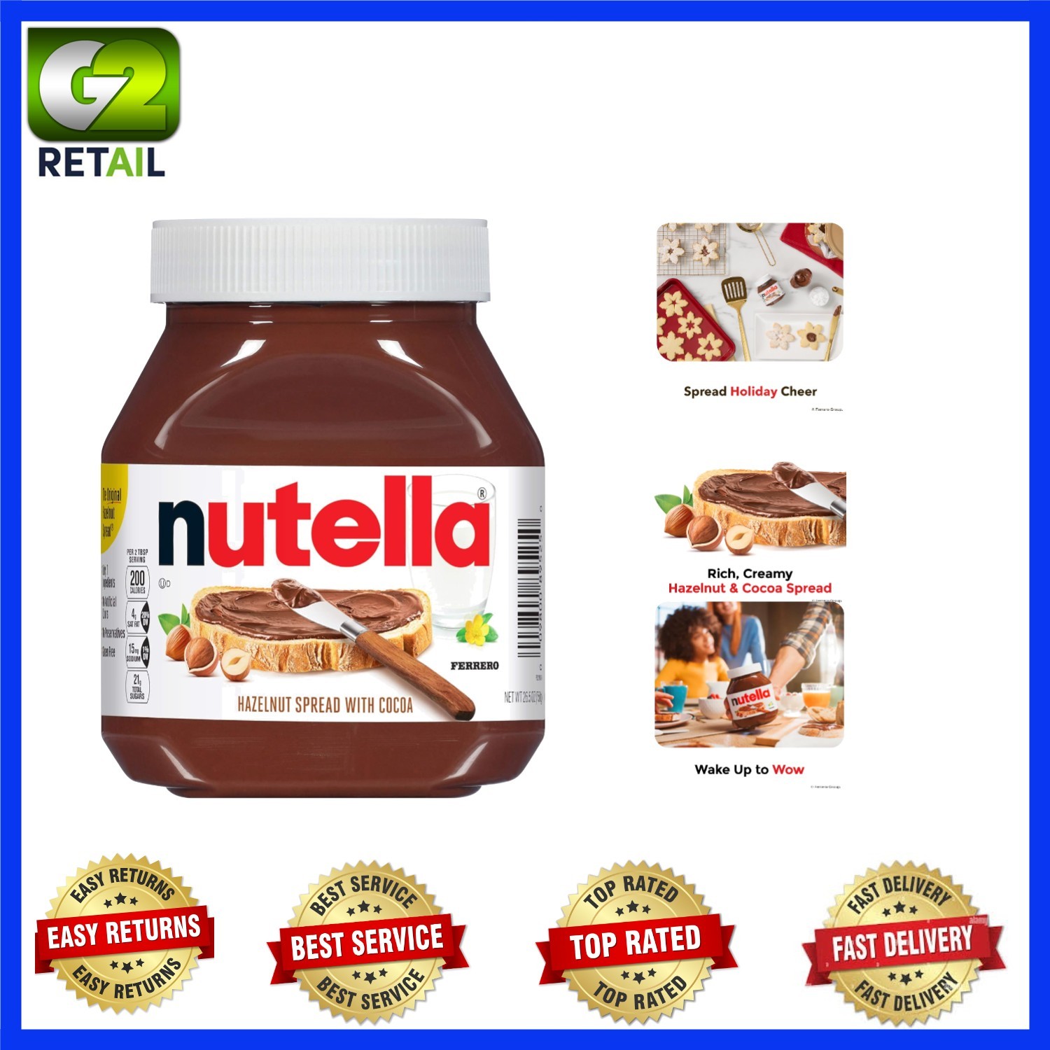 Decadent 26.5 Oz Hazelnut Cocoa Spread – Elevate Your Breakfast Experience