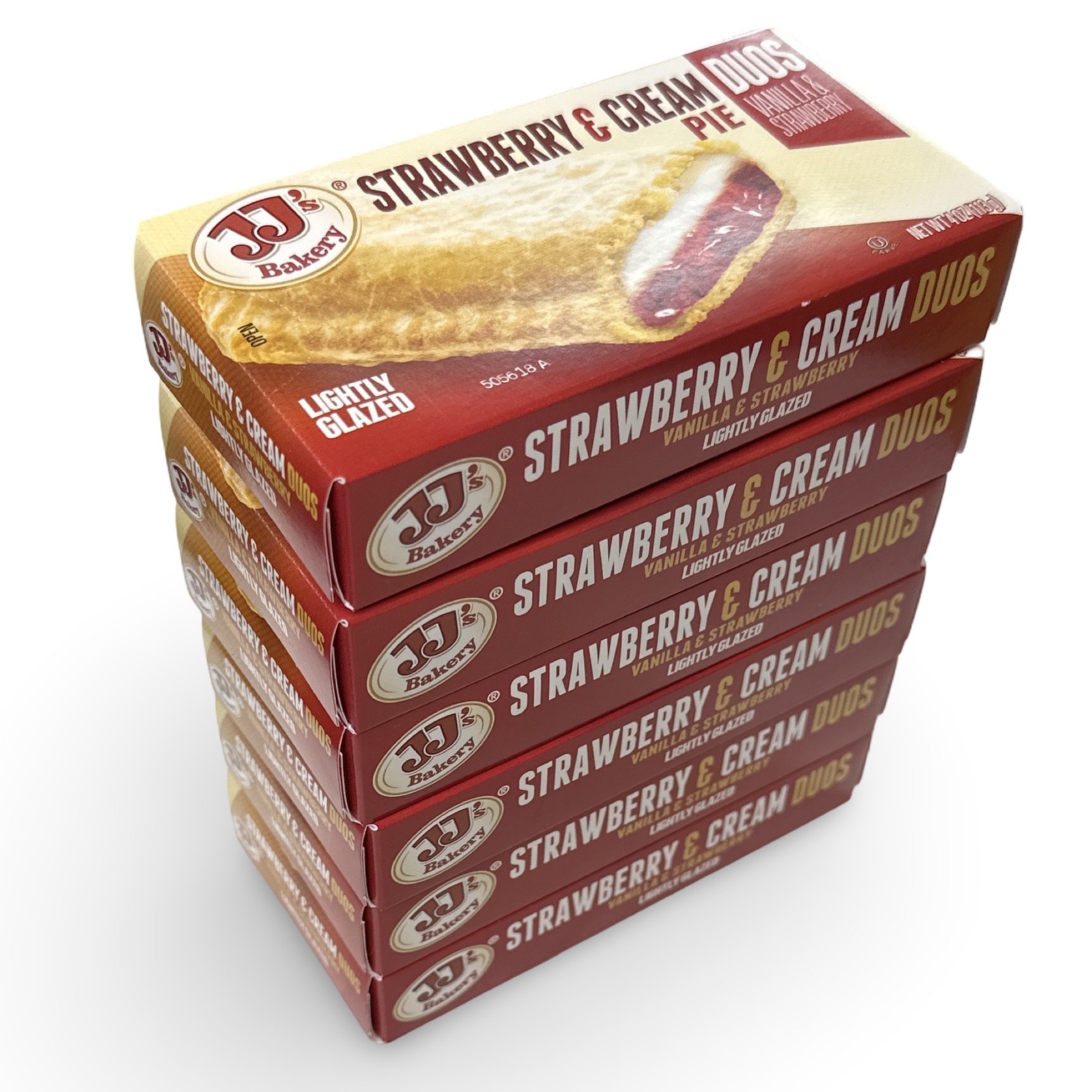 JJ’s Bakery Duos Strawberry & Cream Fruit Pies (6 Pack)