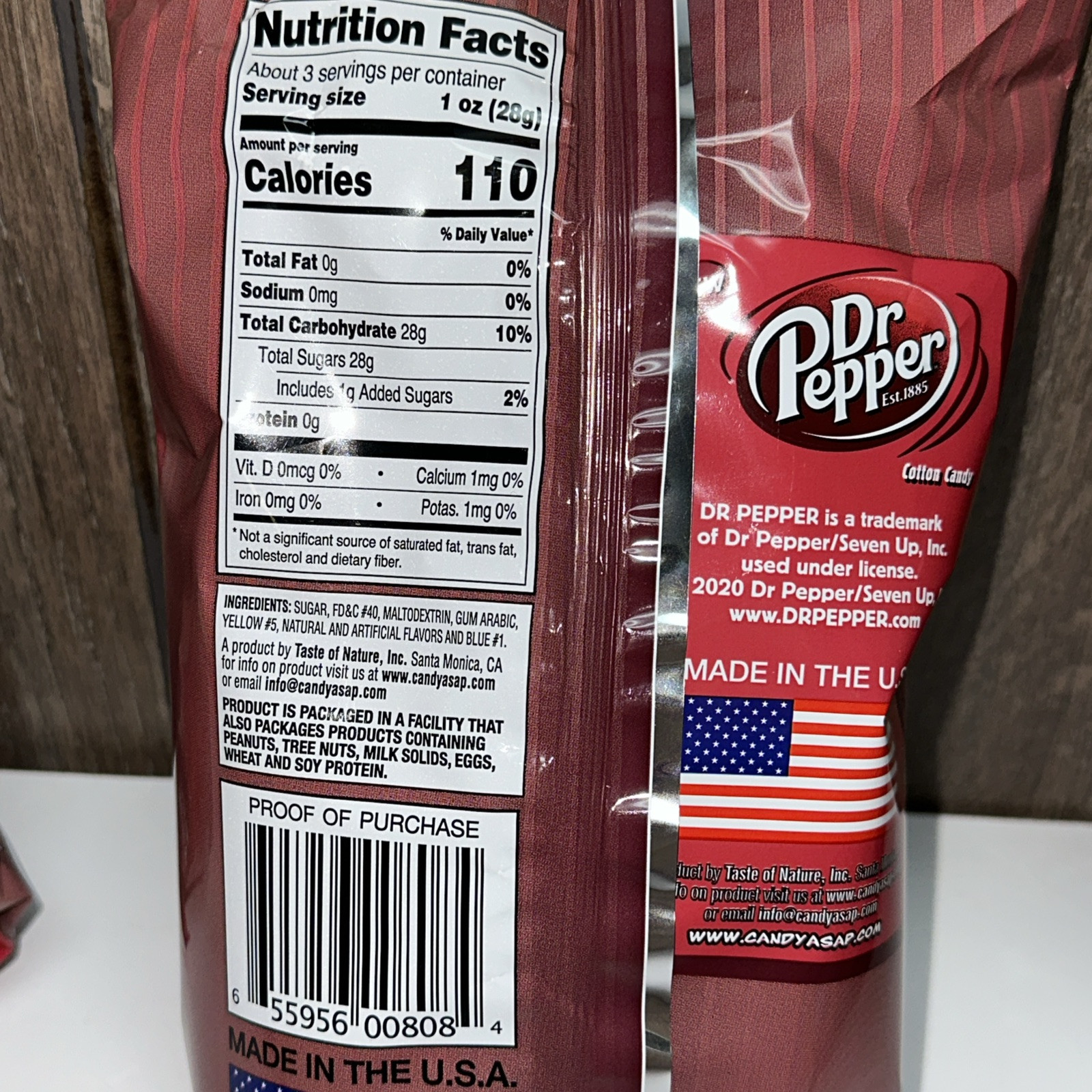 4 Pack DR. PEPPER Cotton Candy 3.1oz FREE SHIPPING