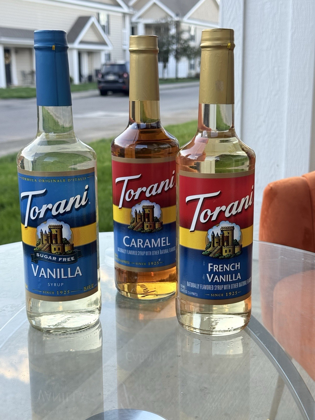 Torani Coffee Syrup Variety Pack Vanilla Caramel French Vanilla 3 Pack 750ml