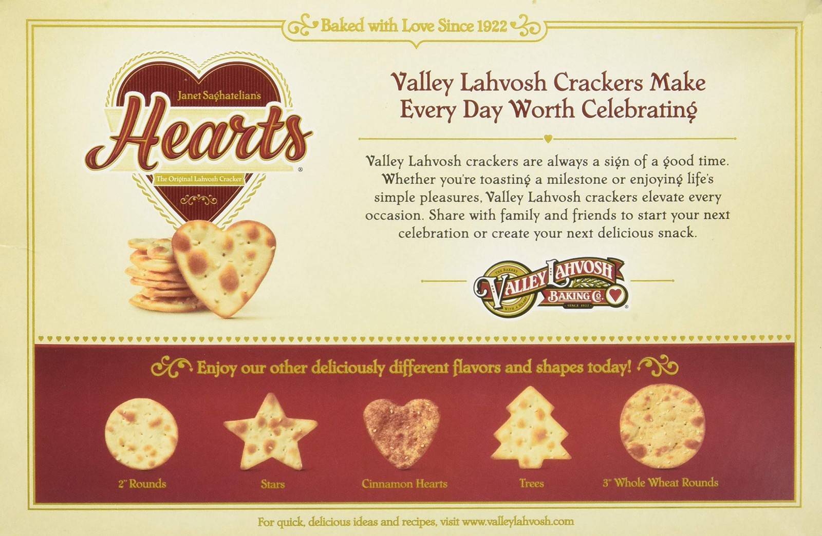 Hearts Crackers 4.5 oz (Pack of 4)