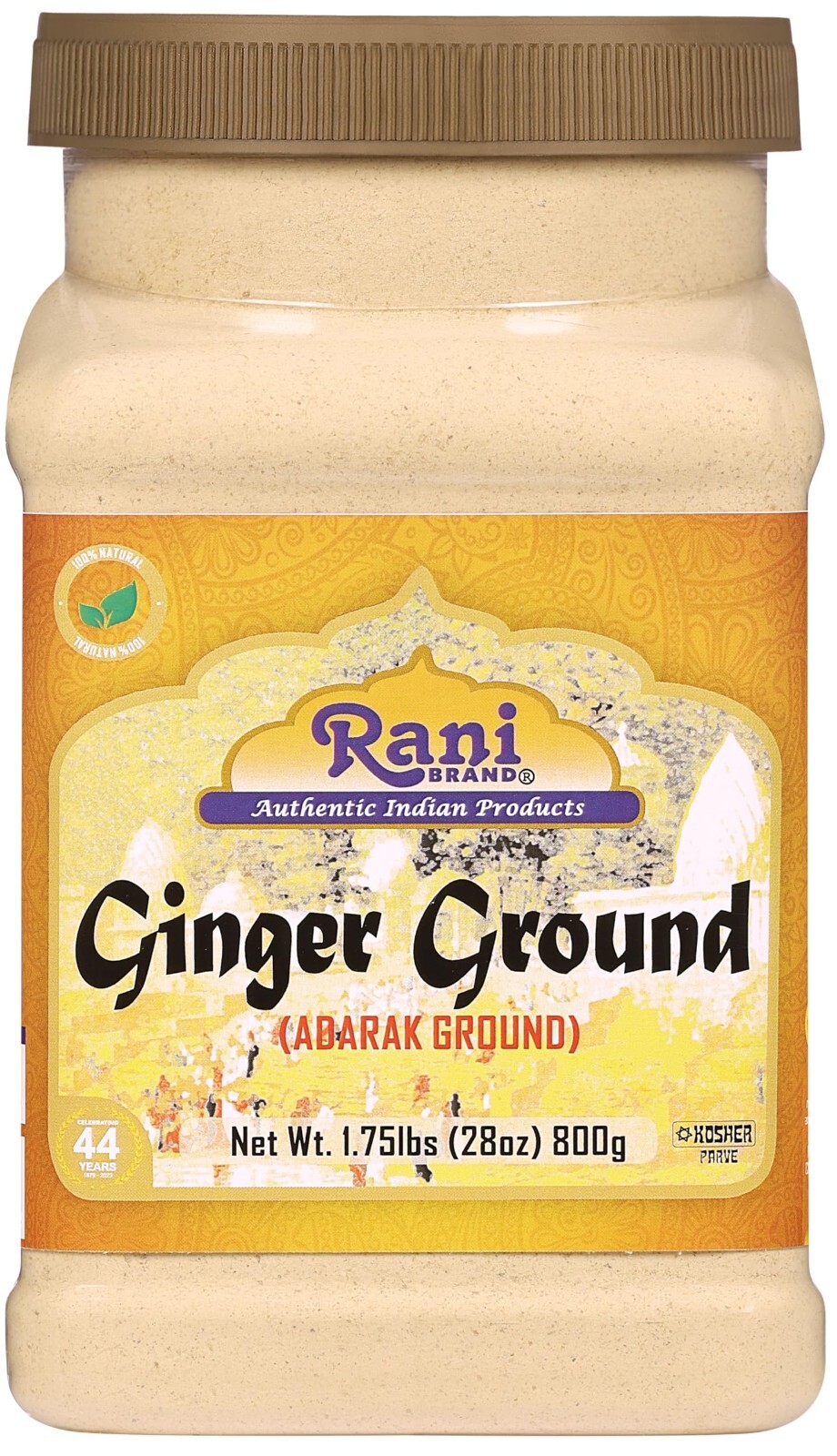 Rani Ginger (Adarak) Powder Ground, Spice 28oz (1.75lbs) 800g PET Jar
