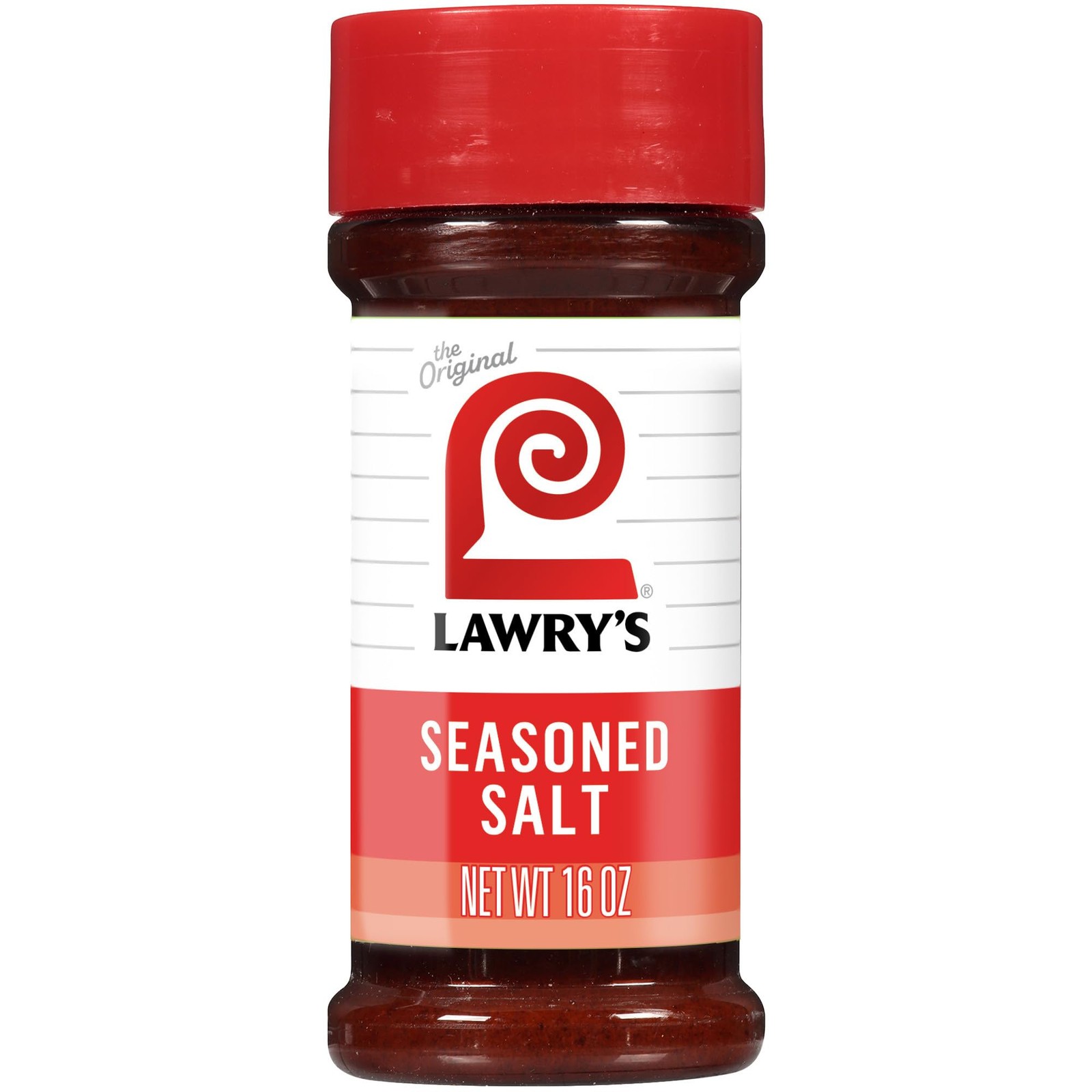 Lawry’s Seasoned Salt, No MSG Added, Kosher 16 Ounce (Pack of 1), Red color
