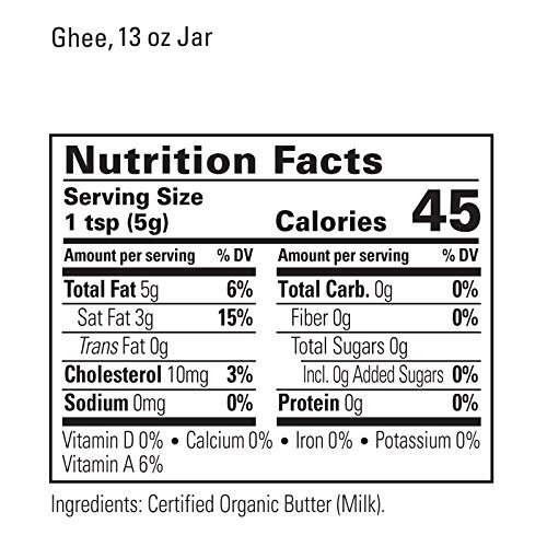 Organic Valley Purity Farms Ghee Clarified Butter, 13 Ounce